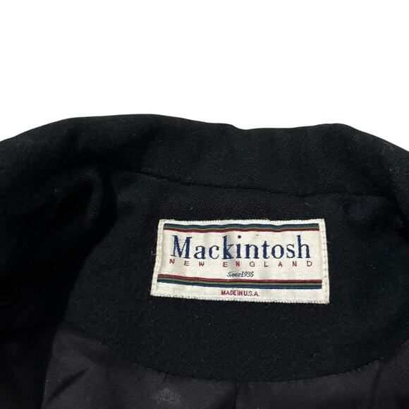 Mackintosh Pure Wool coat Blend Black Pea Size 9 USA Double Breast - Picture 2 of 6